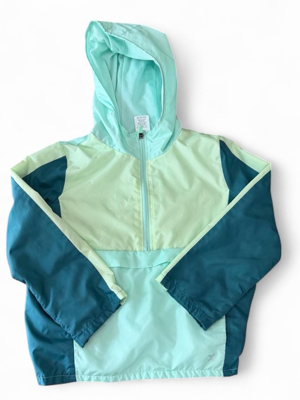 Blue and green Colorblock Windbreaker